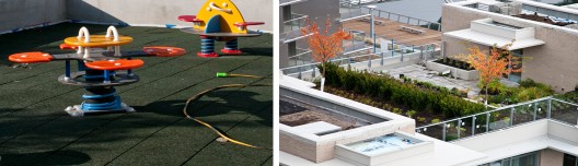 Rooftop gardens and playgrounds are some of the many features that encourage activity and greater overall health for the community.